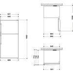 Hotpoint_Ariston-Комбинированные-холодильники-Отдельностоящий-HA84TE-72-XO3-Нержавеющая-сталь-2-doors-Technical-drawing