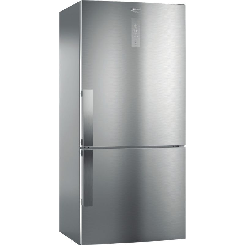 Hotpoint_Ariston-Комбинированные-холодильники-Отдельностоящий-HA84BE-72-XO3-Нержавеющая-сталь-2-doors-Perspective