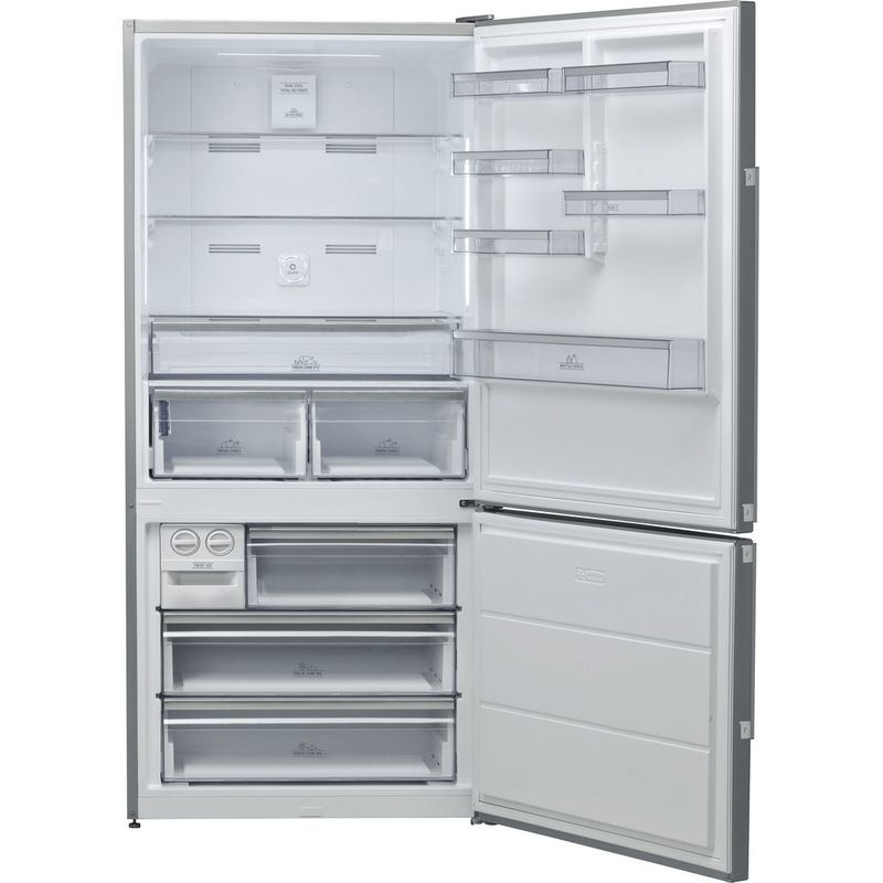 Hotpoint_Ariston-Комбинированные-холодильники-Отдельностоящий-HA84BE-72-XO3-Нержавеющая-сталь-2-doors-Frontal-open