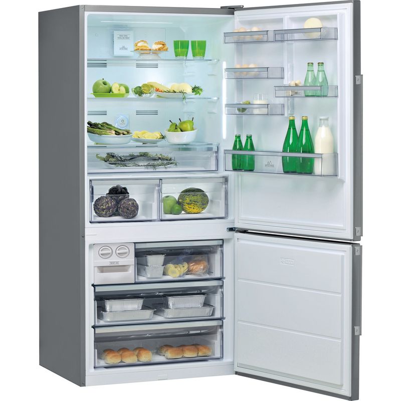 Hotpoint_Ariston-Комбинированные-холодильники-Отдельностоящий-HA84BE-72-XO3-Нержавеющая-сталь-2-doors-Perspective-open