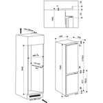 Hotpoint_Ariston-Комбинированные-холодильники-Встраиваемая-B-20-A1-FV-C-HA-Белый-2-doors-Technical-drawing