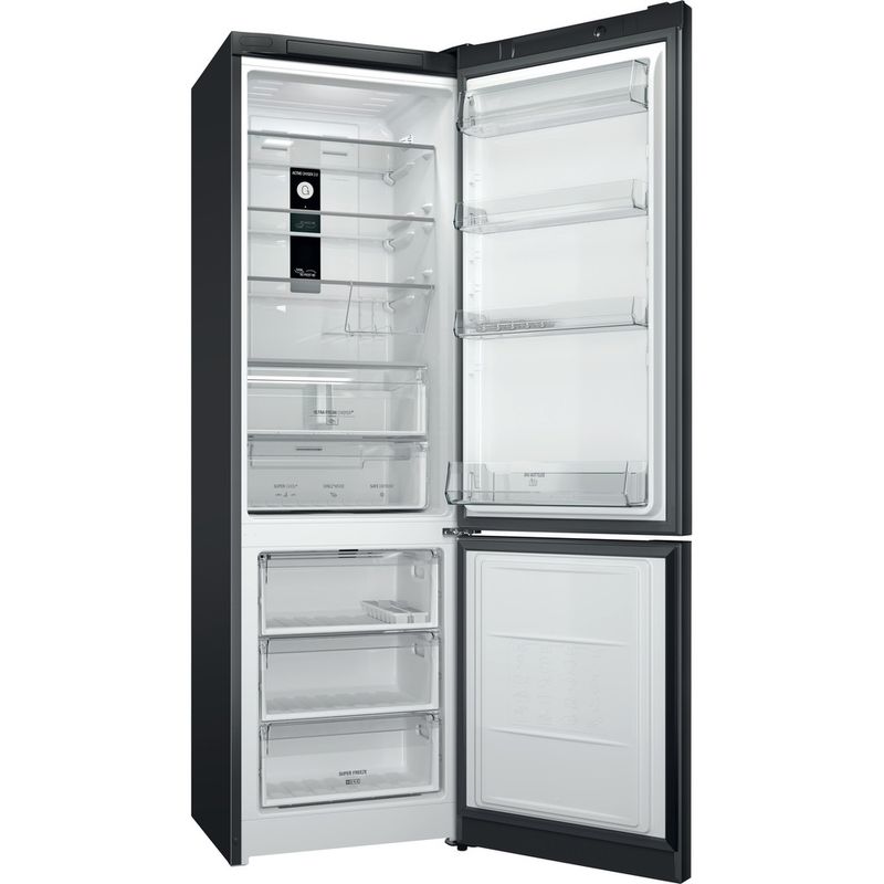 Hotpoint_Ariston-Комбинированные-холодильники-Отдельностоящий-HF-9201-B-RO-Черный-2-doors-Perspective-open