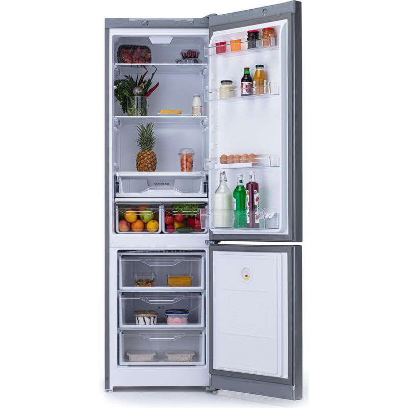Indesit-Холодильник-с-морозильной-камерой-Отдельностоящий-DS-4200-SB-Серебристый-2-doors-Frontal-open