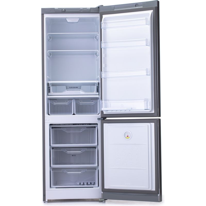 Indesit-Холодильник-с-морозильной-камерой-Отдельностоящий-DS-4180-SB-Серебристый-2-doors-Frontal-open