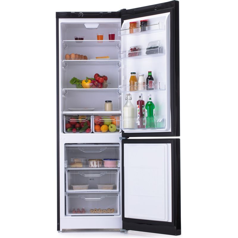 Indesit-Холодильник-с-морозильной-камерой-Отдельностоящий-DS-318-B-Черный-2-doors-Frontal-open