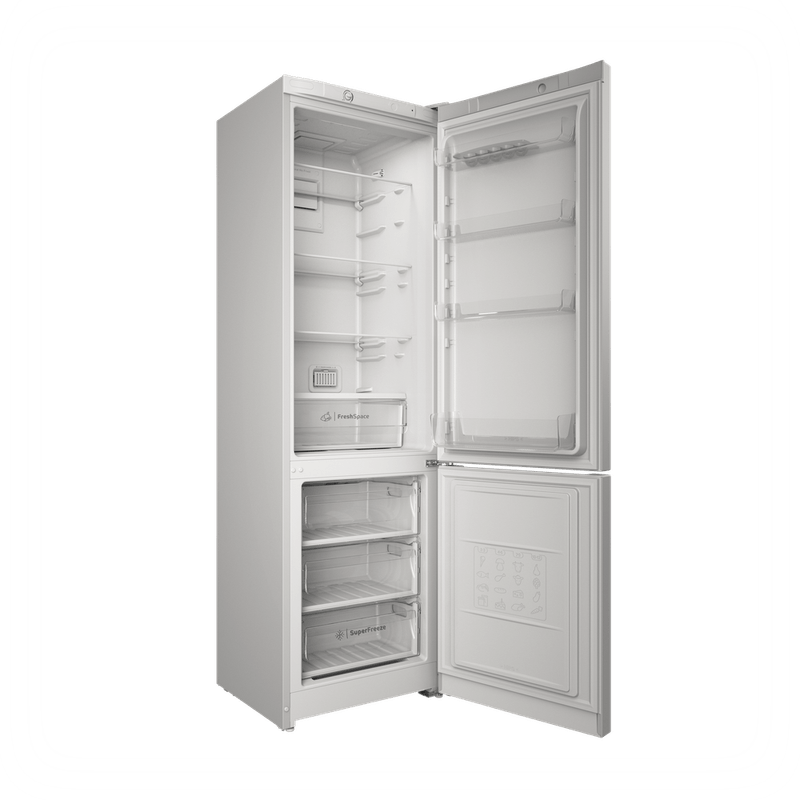 Indesit-Холодильник-с-морозильной-камерой-Отдельностоящий-ITS-4200-W-Белый-2-doors-Perspective-open