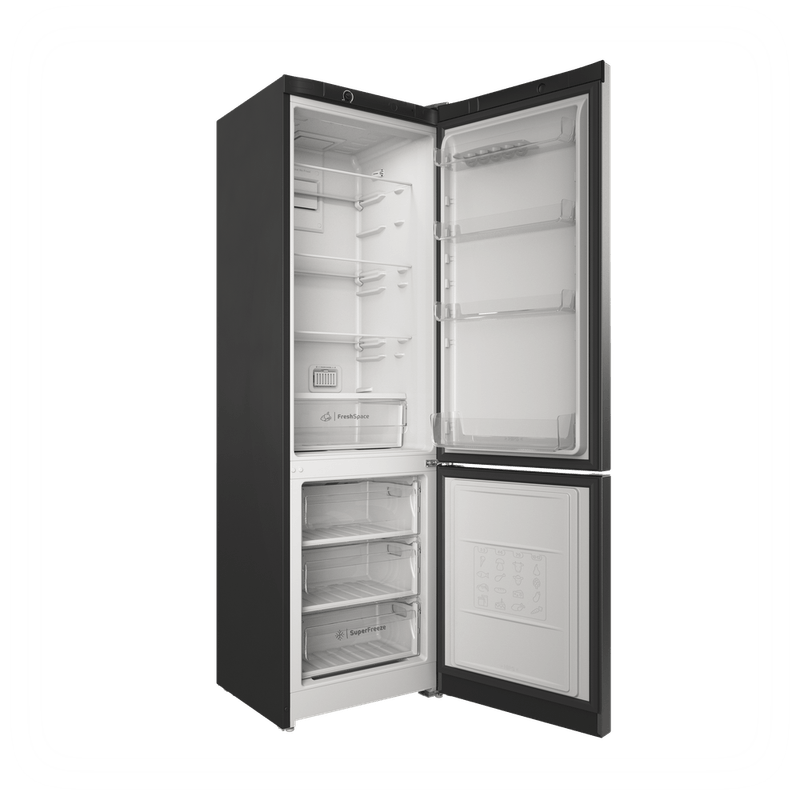Indesit-Холодильник-с-морозильной-камерой-Отдельностоящий-ITS-4200-S-Серебристый-2-doors-Perspective-open