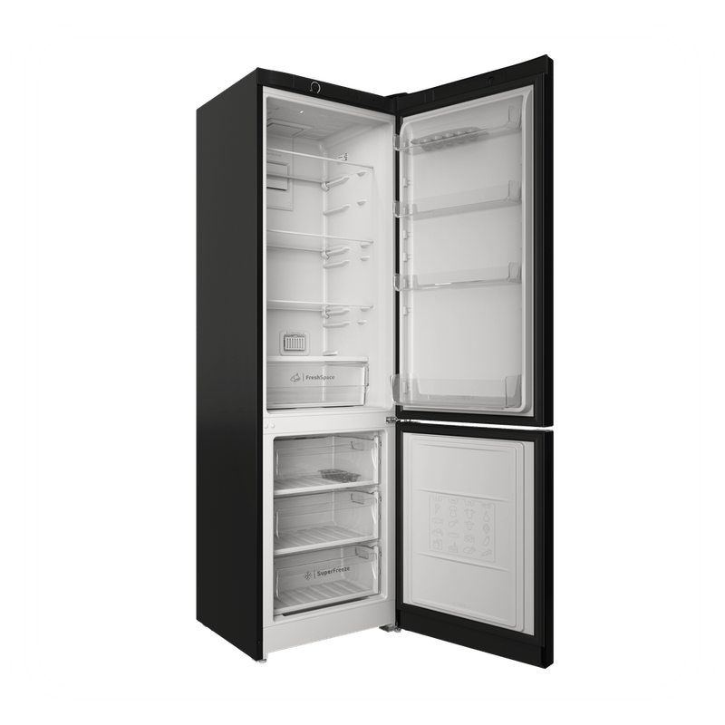 Indesit-Холодильник-с-морозильной-камерой-Отдельностоящий-ITS-4200-B-Черный-2-doors-Perspective-open