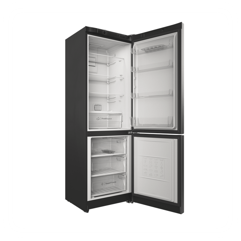 Indesit-Холодильник-с-морозильной-камерой-Отдельностоящий-ITS-4180-S-Серебристый-2-doors-Perspective-open