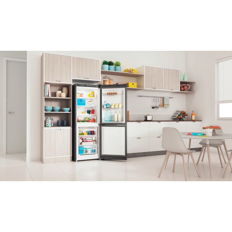 Indesit-Холодильник-с-морозильной-камерой-Отдельностоящий-ITS-4160-S-Серебристый-2-doors-Lifestyle-perspective-open