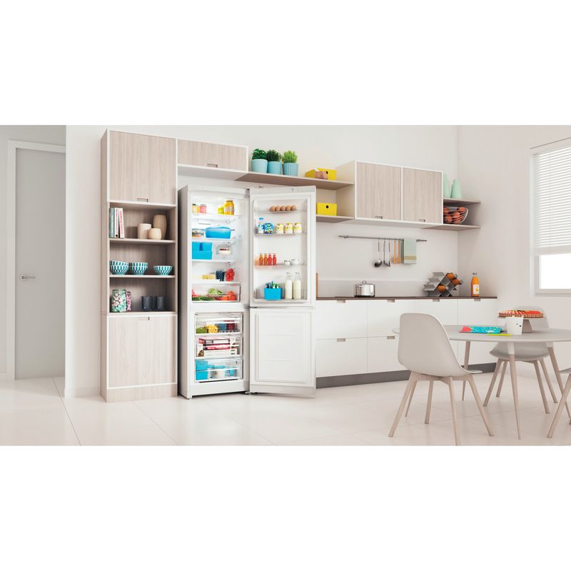 Indesit-Холодильник-с-морозильной-камерой-Отдельностоящий-ITS-5180-W-Белый-2-doors-Lifestyle-perspective-open