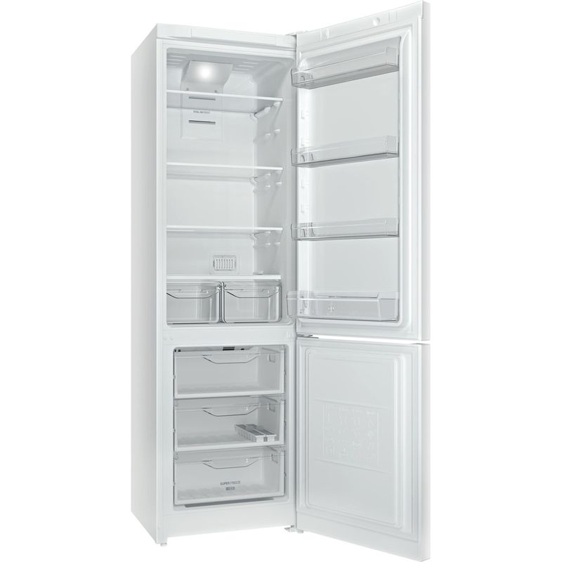 Indesit-Холодильник-с-морозильной-камерой-Отдельностоящий-DF-5200-W-Белый-2-doors-Perspective-open