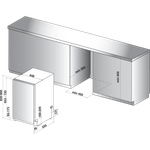 Whirlpool-Посудомоечная-машина-Встроенная-WSIC-3M17-C-Full-integrated-A-Technical-drawing