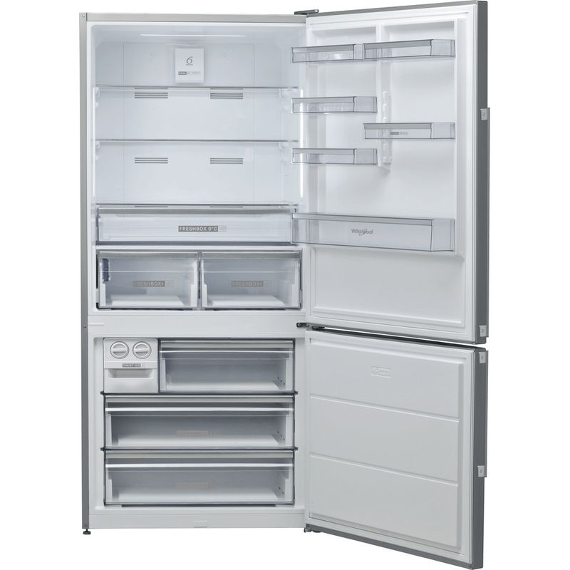 Whirlpool-Холодильник-с-морозильной-камерой-Отдельно-стоящий-W84BE-72-X-Нержавеющая-сталь-2-doors-Frontal-open