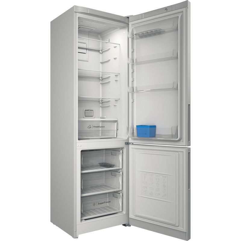 Indesit-Холодильник-с-морозильной-камерой-Отдельностоящий-ITD-5200-W-Белый-2-doors-Perspective-open