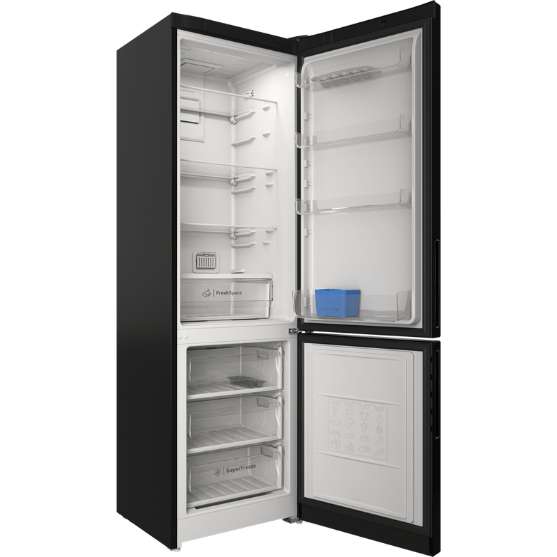 Indesit-Холодильник-с-морозильной-камерой-Отдельностоящий-ITR-5200-B-Черный-2-doors-Perspective-open
