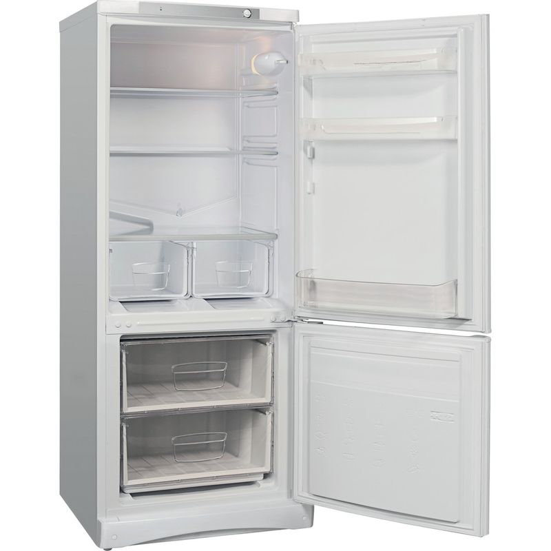 Indesit-Холодильник-с-морозильной-камерой-Отдельностоящий-ES-15-Белый-2-doors-Perspective-open
