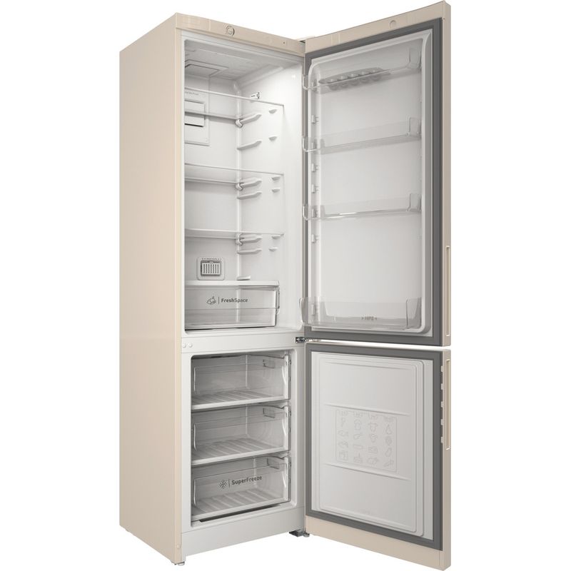 Indesit-Холодильник-с-морозильной-камерой-Отдельностоящий-ITR-4200-E-Розово-белый-2-doors-Perspective-open
