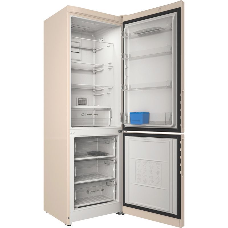Indesit-Холодильник-с-морозильной-камерой-Отдельностоящий-ITR-5180-E-Розово-белый-2-doors-Perspective-open