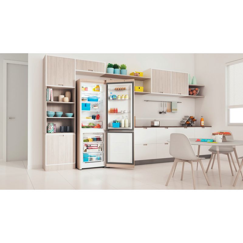 Indesit-Холодильник-с-морозильной-камерой-Отдельностоящий-ITR-5180-E-Розово-белый-2-doors-Lifestyle-perspective-open