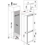 Indesit-Холодильник-с-морозильной-камерой-Встраиваемый-BIN18A1DIF-Сталь-2-doors-Technical-drawing
