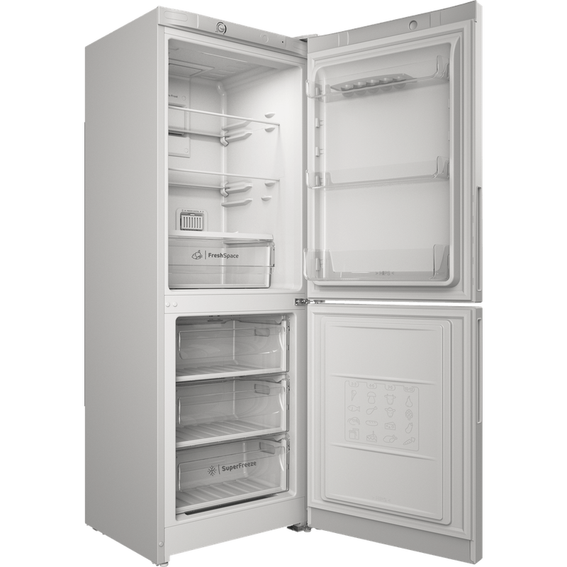 Indesit-Холодильник-с-морозильной-камерой-Отдельностоящий-ITR-4160-W-Белый-2-doors-Perspective-open