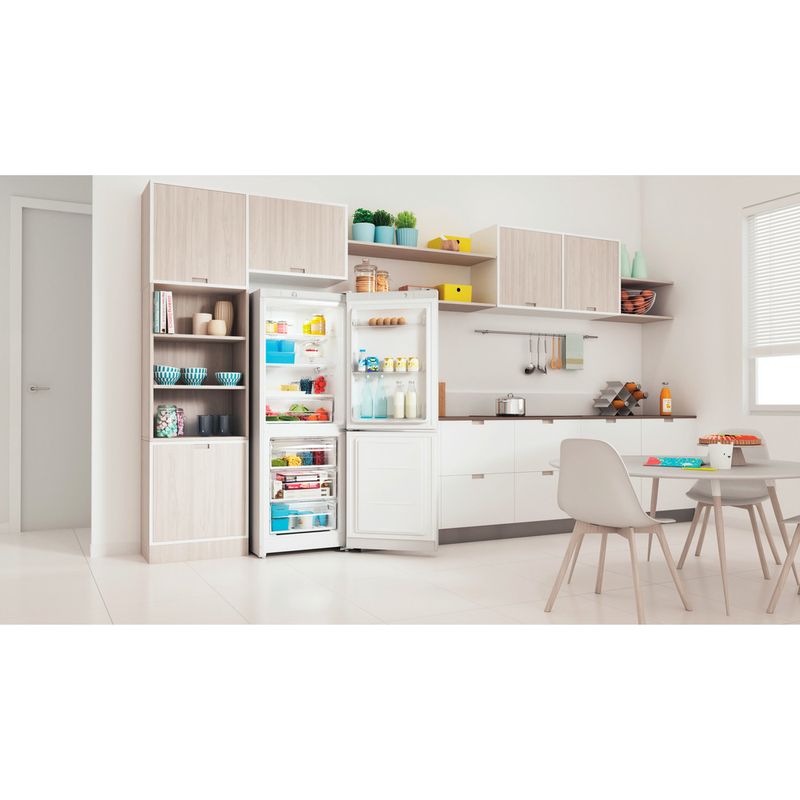 Indesit-Холодильник-с-морозильной-камерой-Отдельностоящий-ITR-4160-W-Белый-2-doors-Lifestyle-perspective-open