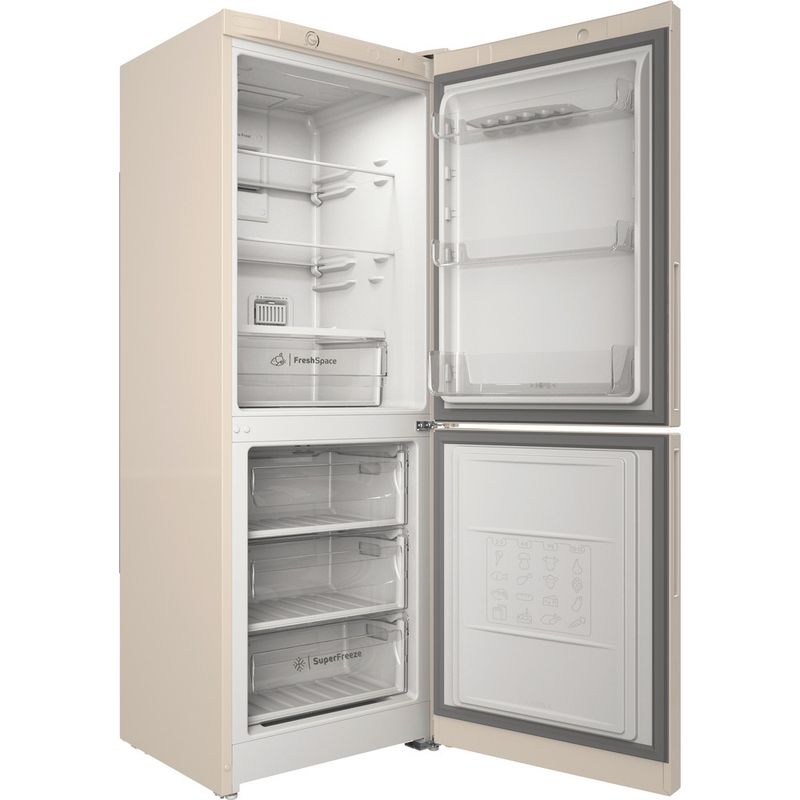 Indesit-Холодильник-с-морозильной-камерой-Отдельностоящий-ITR-4160-E-Розово-белый-2-doors-Perspective-open
