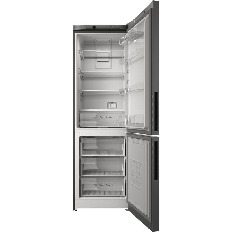 Indesit-Холодильник-с-морозильной-камерой-Отдельностоящий-ITR-4180-S-Серебристый-2-doors-Frontal-open