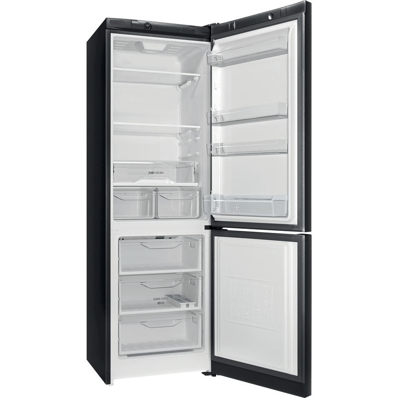 Indesit-Холодильник-с-морозильной-камерой-Отдельностоящий-DS-4180-B-Черный-2-doors-Perspective-open