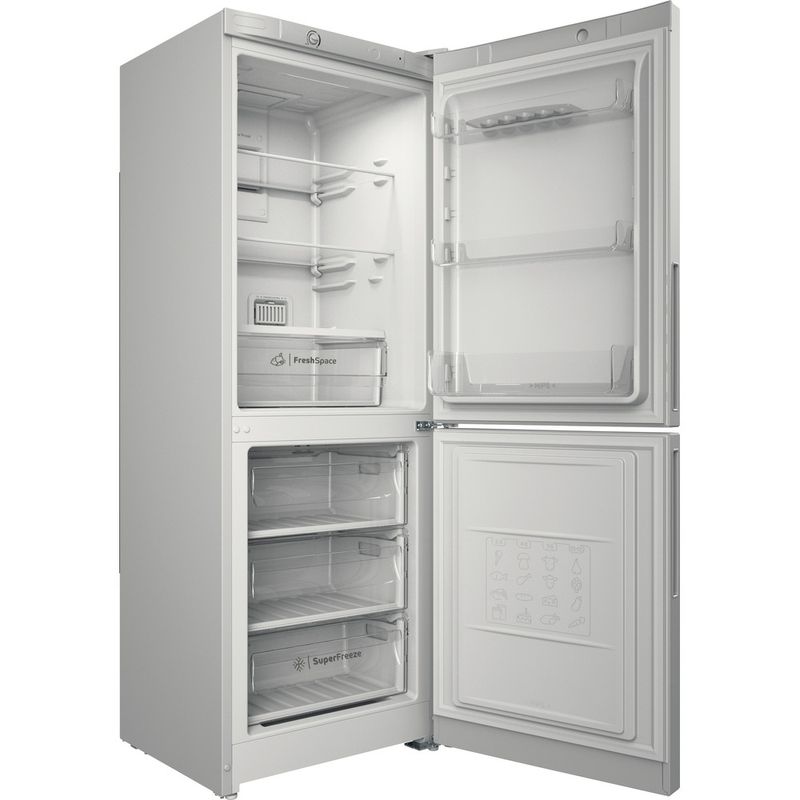 Indesit-Холодильник-с-морозильной-камерой-Отдельностоящий-ITD-4160-W-Белый-2-doors-Perspective-open