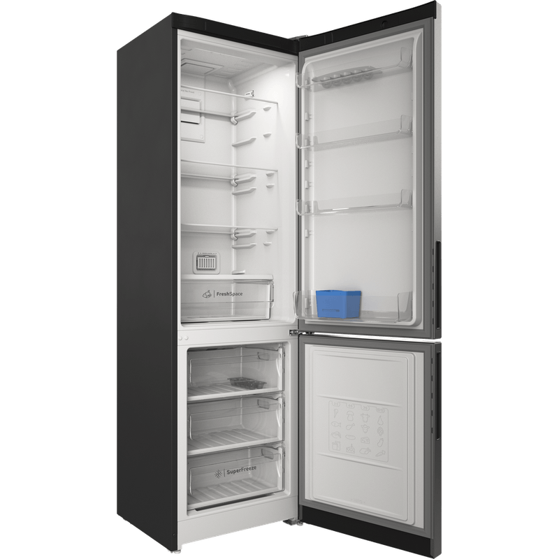 Indesit-Холодильник-с-морозильной-камерой-Отдельностоящий-ITR-5200-S-Серебристый-2-doors-Perspective-open