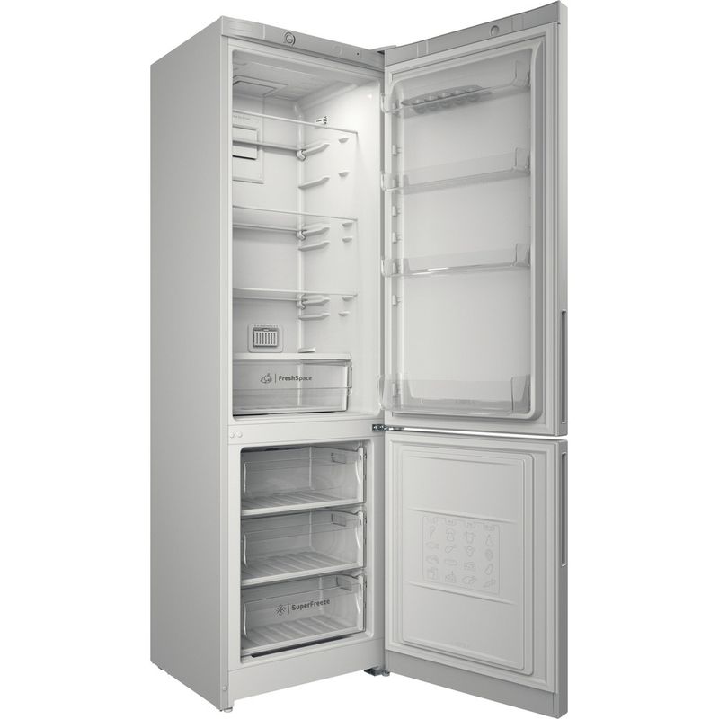 Indesit-Холодильник-с-морозильной-камерой-Отдельностоящий-ITD-4200-W-Белый-2-doors-Perspective-open