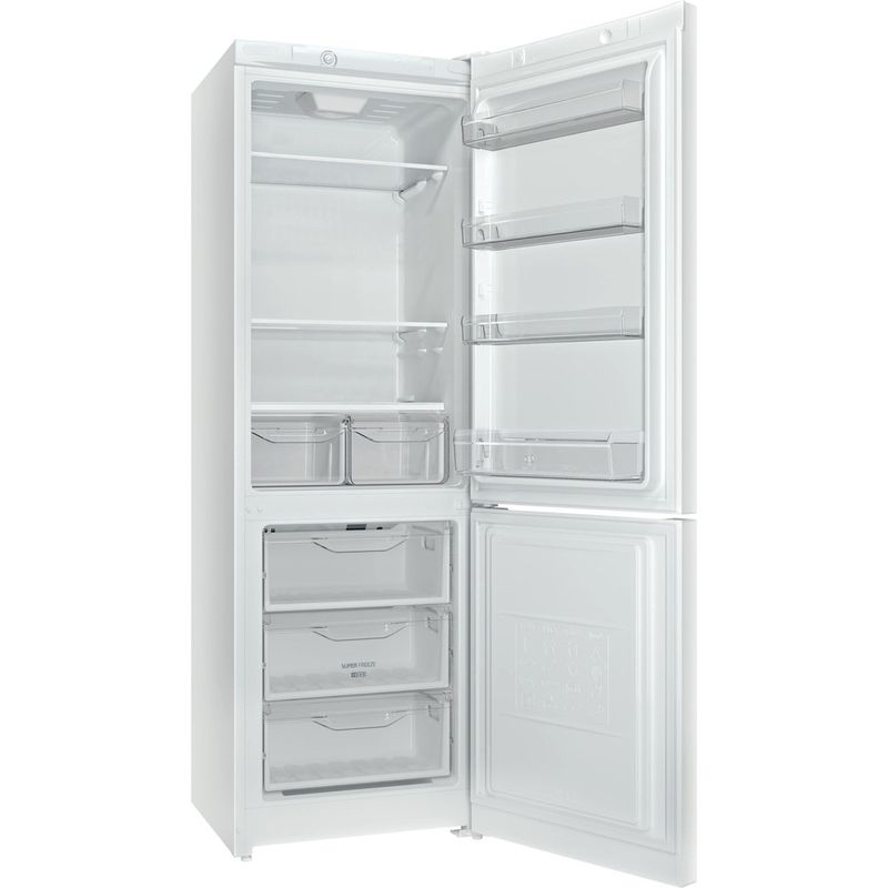Indesit-Холодильник-с-морозильной-камерой-Отдельностоящий-DSN-18-Белый-2-doors-Perspective-open