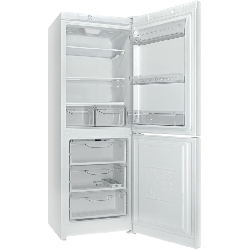 Indesit-Холодильник-с-морозильной-камерой-Отдельностоящий-DS-4160-W-Белый-2-doors-Perspective-open