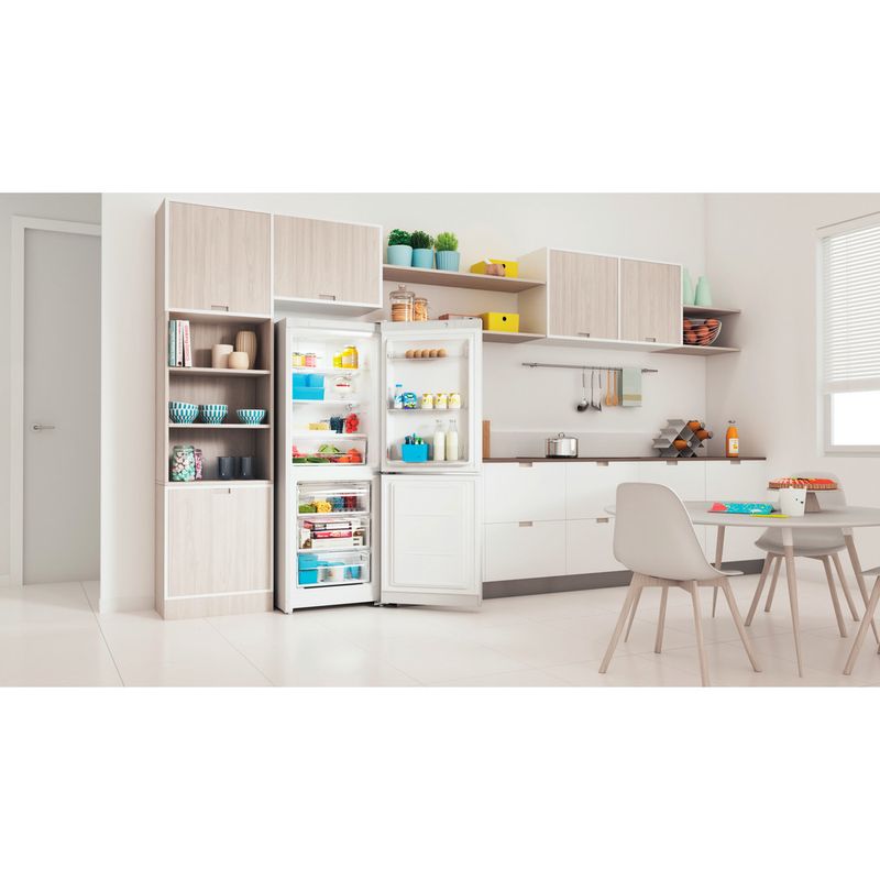 Indesit-Холодильник-с-морозильной-камерой-Отдельностоящий-ITR-5160-W-Белый-2-doors-Lifestyle-perspective-open
