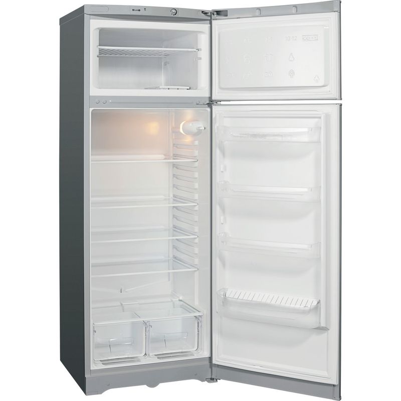 Indesit-Холодильник-с-морозильной-камерой-Отдельностоящий-RTM-16-S-Серебристый-2-doors-Perspective-open