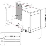 Whirlpool-Посудомоечная-машина-Отдельно-стоящий-WFP-5O41-PLG-X-Отдельно-стоящий-A-Technical-drawing