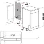 Whirlpool-Посудомоечная-машина-Отдельно-стоящий-WSFE-2B19-EU-Отдельно-стоящий-A-Technical-drawing