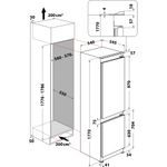 Whirlpool-Холодильник-с-морозильной-камерой-Встроенная-WHC18-T341-Белый-2-doors-Technical-drawing