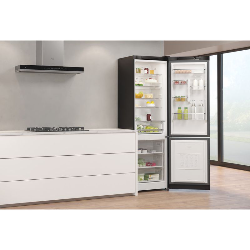 Whirlpool-Холодильник-с-морозильной-камерой-Отдельно-стоящий-WTS-7201-BX-Черная-сталь-2-doors-Lifestyle-perspective-open