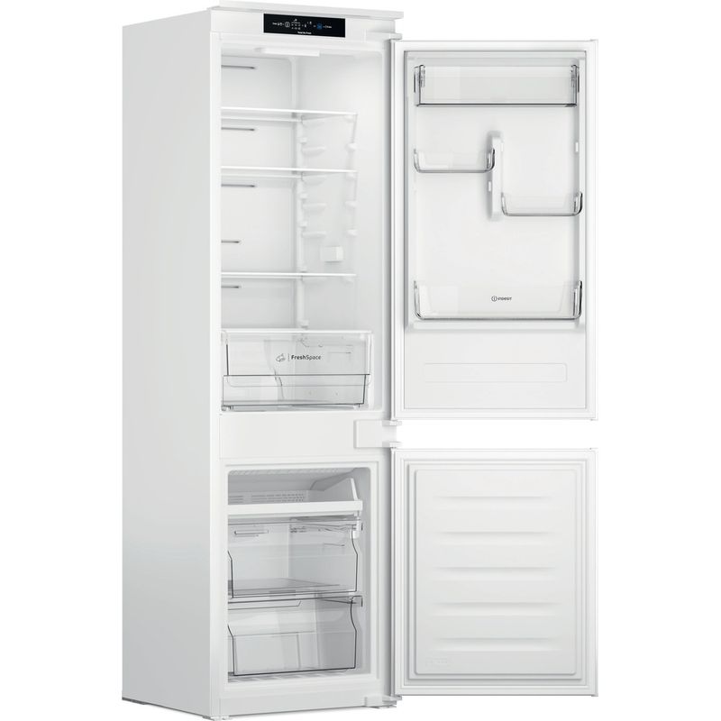 Indesit-Холодильник-с-морозильной-камерой-Встраиваемый-INC18-T311-Белый-2-doors-Perspective-open