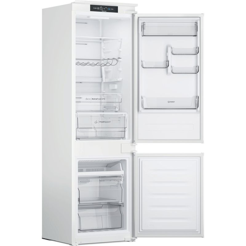 Indesit-Холодильник-с-морозильной-камерой-Встраиваемый-INC18-T332-Белый-2-doors-Perspective-open